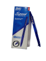 Dux Speed Ball Pen, Ballpoint Pen Cushion Grip - Pack of 10 Ball Point Pens - Black, Blue Ink color 0.7mm. 