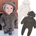 Infant Baby Boy Girl Winter Warm Romper Jumpsuit Hooded Outfit Clothes. 