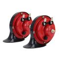 Honda Civic X Premium Heavy Super Loud Horn - Pack of 2 in Red. 