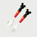 【DM bag factory Store】3pc/set Baby Dishes Stainless Steel Baby Spoon Fork Set Baby Feeding Training Tableware Children Spoon. 