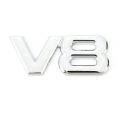 1x Metal V8 Emblem Car Engine Logo V-8 Turbo Racing. 