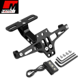 Tail Tidy CNC Adjustable Short Motorcycle Tail With Indicators & Number Plate Holder With Ultra Bright 3 Smd Light Sleek Design For Motorcycle - 3 Color Option - Red, Black, Blue - Universal fitment eg Derbi, Honda, Yamaha etc - Motex Auto Line. 