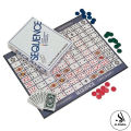 Sequence Strategy Board Game Imported Best Quality New Special Edition Sequence for Kids Hard Thick Laminated Board 15 x 20 Inches With Plastic Cards and Multicolor Chips For Adult Kids. 