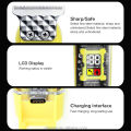 Professional Rechargeable Hair Clipper - Transparent Body - Cordless - Hair Trimmer - with 1 month warranty  - Hair Cutting Machine for Man -  LCD Display - Yellow. 
