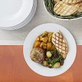 6pcs Set of 10/8/7 Inch Plain White Bone Kitchen Plates Ceramic Tableware Restaurant White Plates Dessert Plates Microwave Safe. 
