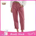 Wide-leg Pants Stylish Women's Casual Wide Leg Pants with Pockets Trendy Streetwear Trousers for Fashionistas Elegant Buttoned Pants. 