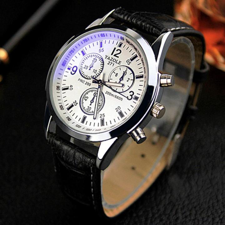 Yazole 271 Luminous Men Watch Business Casual Waterproof Quartz Watches for Man