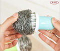 1Pc Scrub Brush Stainless Steel Sponge Scrubber With Handle Dish Washing Brush. 