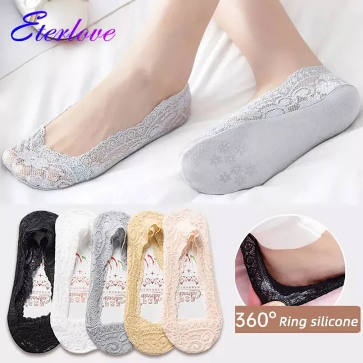 5pair/lotwomen's%20Socks%20Invisible%20boat%20,mesh%20lace%20thin%20short%20socks%20-%20Image%202