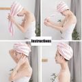 Microfiber Hair Dry Cap | Colorful Striped Hair Towel | Super Absorbent Hair Wrap Cap | Quick Dry Towel for Women | Long Hair Shower Cap | Bathroom Hair Drying Towel | Soft Microfiber Hair Wrap | Lightweight Shower Cap | Hair Care Essentials | Quick Dry H. 