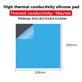 Thermal pad High quality 21W/mK 100x100mm Thermal conductivity CPU Heatsink Cooling Conductive Silicone Pad Thermal Pads. 