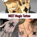 【MEET Magic Tattoo Lasts To 2 Weeks ；High-end Tattoo Sticker Waterproof Long Lasting One Piece Death Tattoo. 