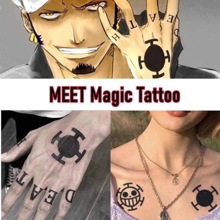 【MEET Magic Tattoo Lasts To 2 Weeks ；High-end Tattoo Sticker Waterproof Long Lasting One Piece Death Tattoo