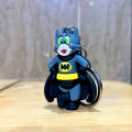 1-PC Tom Batman and Jerry Superman Keychain 3D Silicon Cartoon Character Two Random Character. 