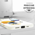 Hontinga for iPhone X / XS Case Side Design Phone Cover Moon Space Astronaut Cover Square Edge Pattern Liquid Silicone Trend Case. 