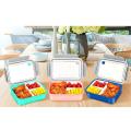 MSURE Bento Box Lunch Box and Kids, Adults, Takeaway Plastic Lunch Box and Food Storage Box, 3-Compartment Bento Style Food Container. 