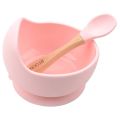 Baby Feeding Set 3pcs Silicone Suction bowl Spoon & Fork for Kids. 