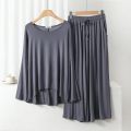 Nightwear Loose Sleeves T Shirt with Palazzo Trouser Suit for Women and Girls. 
