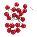 Foam Mini Lifelike Food Crafts Red Cherries Artificial Cherries Fruit Model Faux Cherry. 