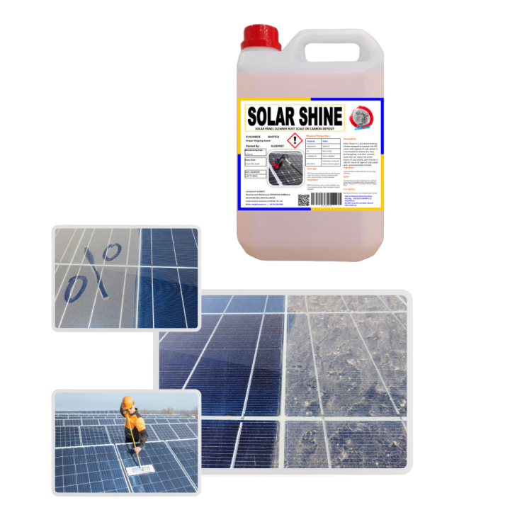 SOLAR SHINE 10 LITER SOLAR PANEL CLEANER CEMENT OR DIRT DEPOSITS CLEANING