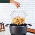 Multifunctional Collapsible Mesh Basket Foldable Steam Rinse Strainer Deep Fry Magic Chef Basket Colander Kitchen Tools Gadgets. 
