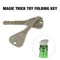 SF 2Pcs Magic Trick Toy Folding Key Thru Bottle Or Ring Penetration Magic Crossing Show Props Magic Joke Toy Easy To Play #308888. 