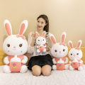Cute rabbit plush toy baby bottle bunny doll doll super cute high-end gift for girls Valentine's Day. 