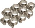 10 Pcs Stainless Steel Mini Jubilee Fuel Hose Clamps Pipe Clips Fastener For Home Tools. 
