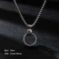 Street men's titanium steel necklace men's tide personality hip hop Internet celebrity pendant versatile student sweater chain female match. 