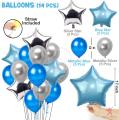 17Pcs Happy Birthday Decoration Combo for Birthday Decoration for Boys, Blue Birthday Decoration, Party Supplies. 