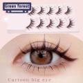 Green forest Eyelashes Realistic Little Devil Eyelashes Cosplay Lashes. 