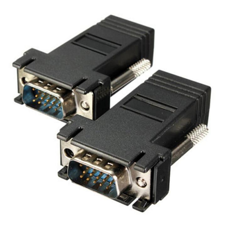 Extender VGA RGB HDB Male To LAN CAT5 CAT6 RJ45 Net Cable Female Adapter