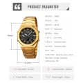 SKMEI men electronic watch dual-display electronic watch with luminous waterproof watch fashion business style For Men 1816. 