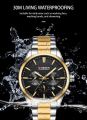 CURREN Chronograph Luminous Stainless Steel Chain Wrist Watch For Men With Brand Bag -8446. 