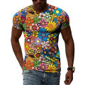 Colorful Cool Abstract Art Graphic T Shirts Hip Hop Street Style 3D Printed Tees Summer Men Personality Round Neck Short Sleeves. 