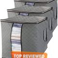 pack of 3 Large Capacity Storage Bags Clothes Blankets Closet Organizer Moving Tote Bag Zipper Durable Handbag Luggage. 