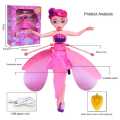Childrens Intelligent Levitation Gesture Sensing Glowing Flying Fairy Little Magic Flying Fairy Princess Frozen Barbie Doll With Led Lighting Infrared Induction Control Rc Helicopter Flying Robot Toys For Girls And Boys Cute Birthday Gift. 