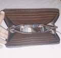 Fashion PU Leather Women Wallet with Double Zipper Card Slots ID Window and Tassel Pendant. 