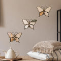 3 Piece Butterfly Wall Mirror Set For Wall Decorations Home Decoration. 