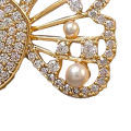 Fashion Earrings Trendy Yellow Rhinestone Butterfly Earrings. 