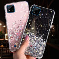 For Realme C11 2021 / Realme C20 Back Cover Luxury Bling Shining Gold Foil Girls Cases Space Glitter Stars Soft Silicone Mobile Phone Protective Case. 