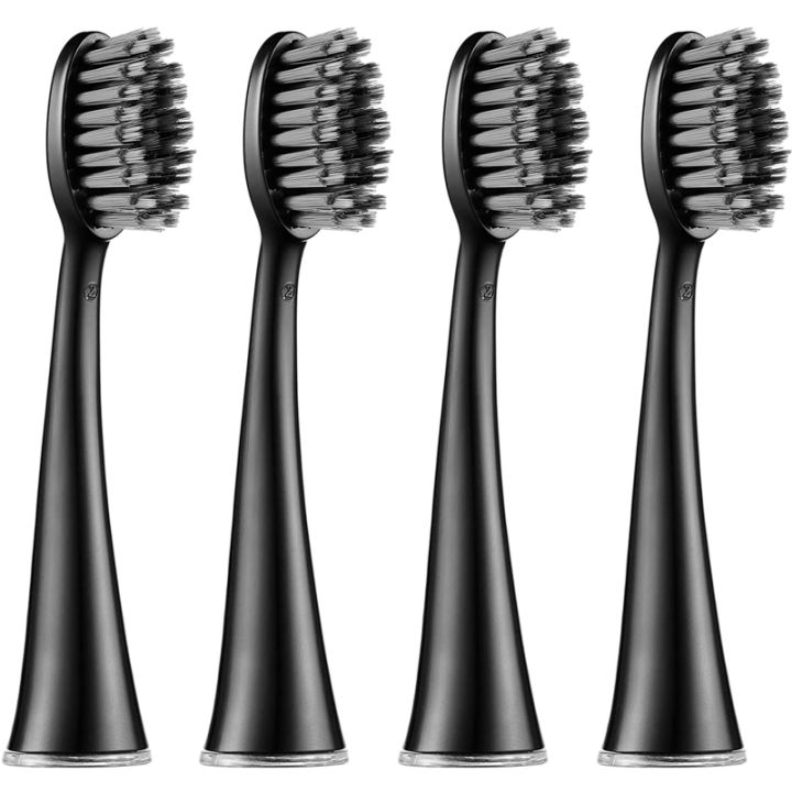 【VisioN Shop】4 Replacement Sonic Toothbrush Heads Soft Charcoal Bristles Whiting Teeth For Seago S9 For Burst Adults Toothbrush