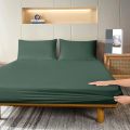 All Sizes Fitted Bed Sheet Dyed Colors- Apricot. 