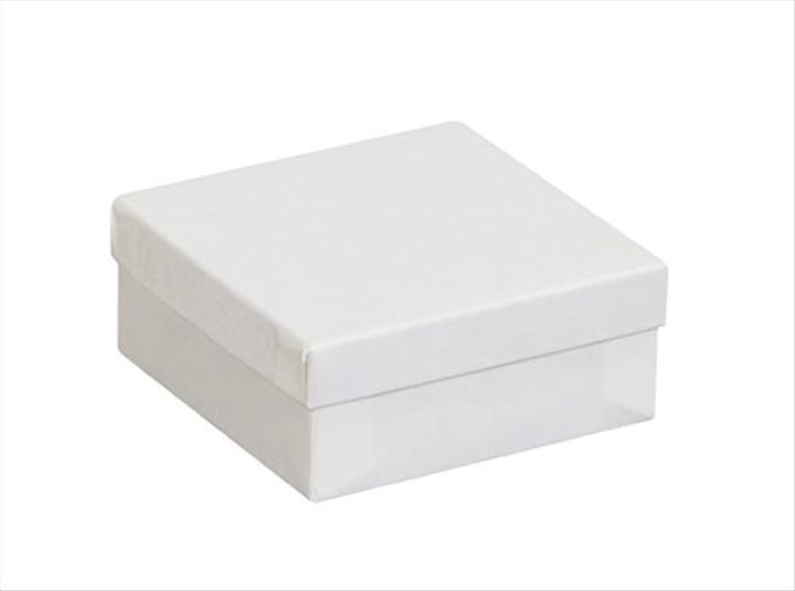 Beautiful Jewelry Box White Size 3X3 inch Necklace Box for Ring Gift Box Paper Jewelry Box Packaging Bracelet Earring Display with Sponge+ Box Gift Packaging Storage Box