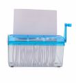 Manual Paper Shredder A4 SIZE (Strip Cut) - Transparent. 