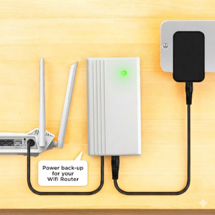 WiFi Router Power Bank 6000mAh Router UPS 7 Hours Backup Lithium ...