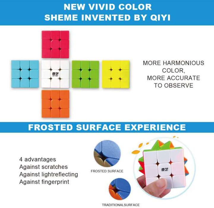 Original Rubik Cube High Speed Sticker 3x3 Rubik Cube-Multi Color ...