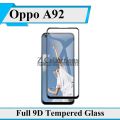 Oppo A92 Full Black 9D|5D|6D|10D|11D|21D Tempered Glass Screen Protector Edge to Edge Full Glue Premium Quality Film For Oppo A92. 