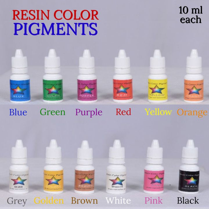 Color Pigments for Art & Crafts for use in Epoxy Resin / Pack of 12 bottles Liquid color paints / For Jewelry and DIY making / Tint Dye pigments / UV Resin colorants / liquid colors