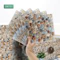 Waterdichte Tegels Steen Behang Stickers Badkamer Keuken Muur Trim Line Plint Grens 3d Zelfklevende Mozaïek Sticker J731 Wall Tiles 8"x8" (6 Sheets). 